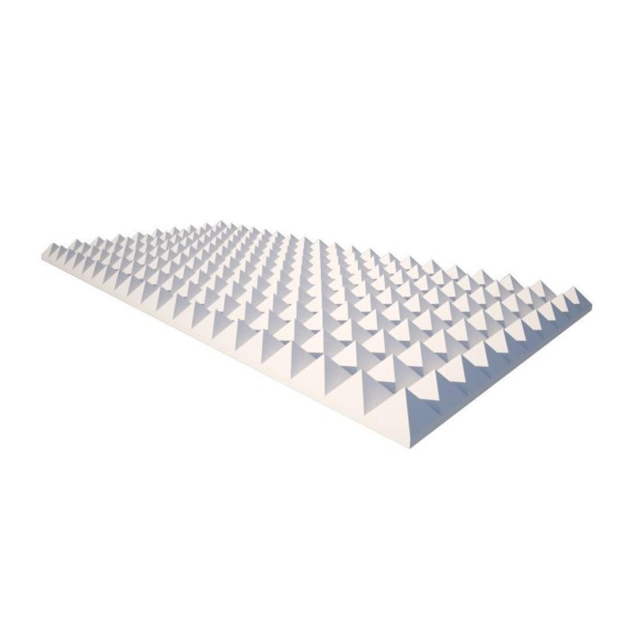 Pyramidenschaum aus Basotect® weiß - 100cm x 50cm